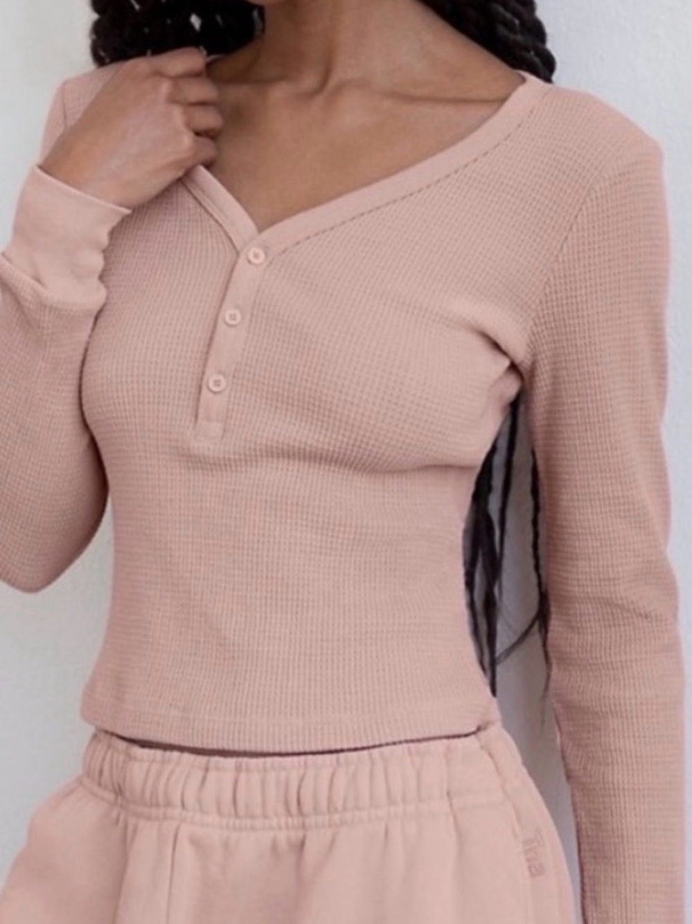 Aritzia TNA Homestretch Henley Top